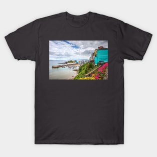 Tenby Harbour Beach And Town Houses T-Shirt